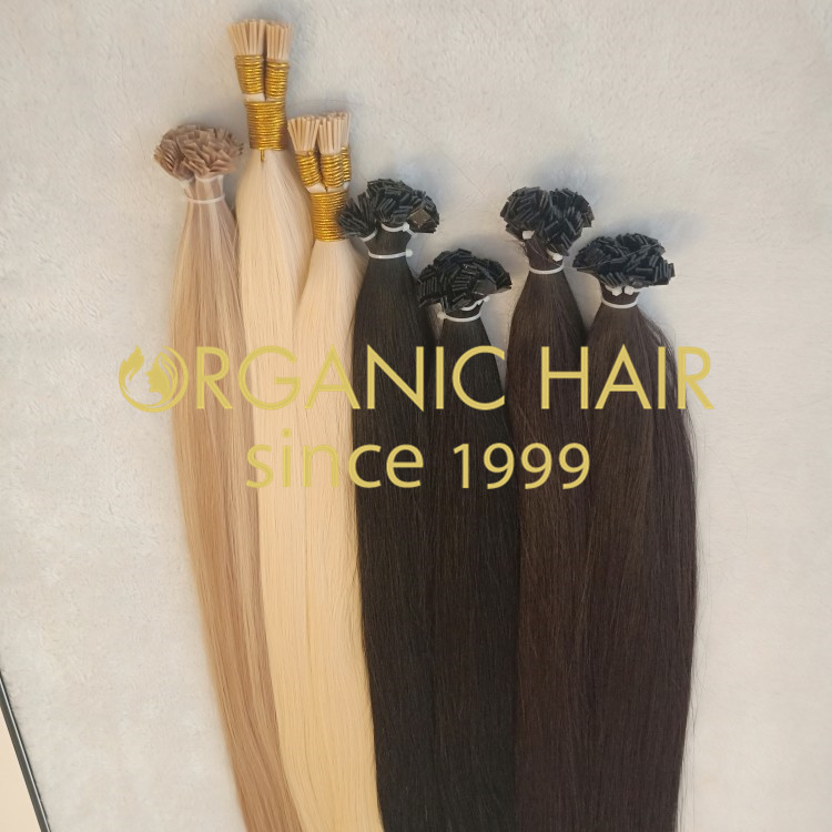 100% human remy hair：keratin bond,mixed color H125